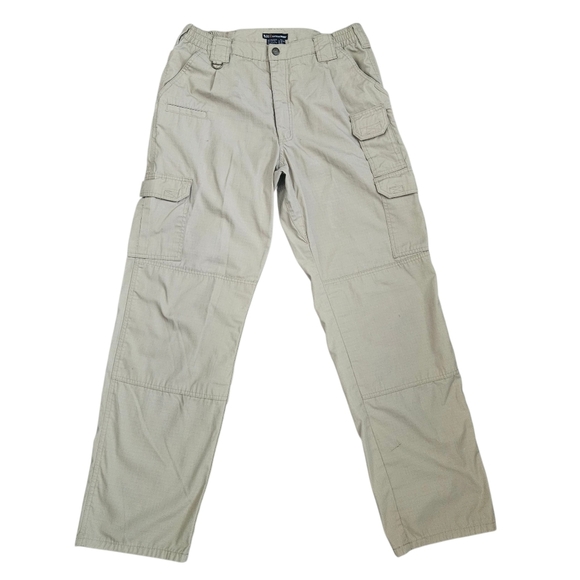 5.11 511 Tactical Pants Mens Size 34X34 Cargo Utility Ripstop Khaki Double Knee - Picture 1 of 16